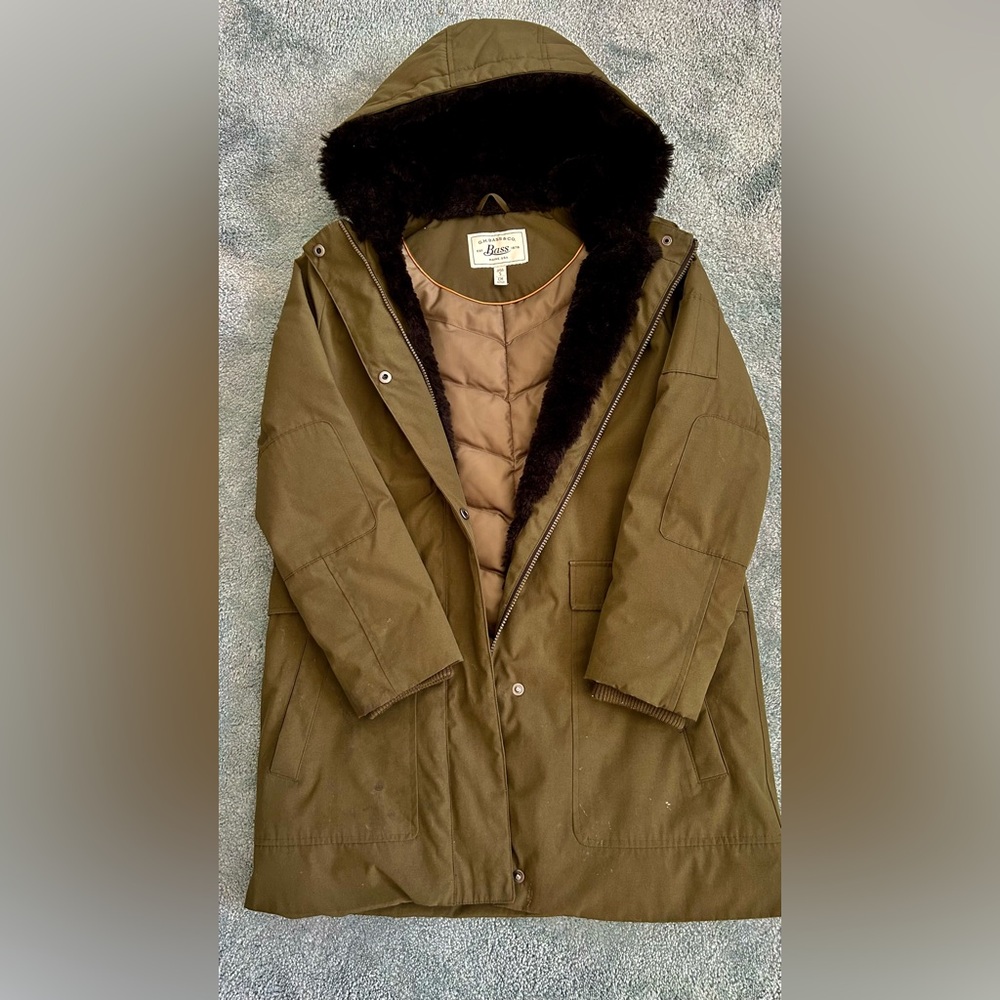 G.H. Bass & Co. Down Parka - Small - Olive Green - Pre-owned